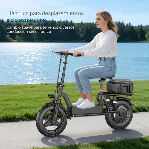 Vista 9 de Scooter eléctrico con asiento para adultos, motor de pico de 1000