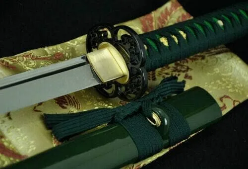 Vista 7 de Espada samurái japonesa de 41 pulgadas, hoja de espiga completa, muy afilada