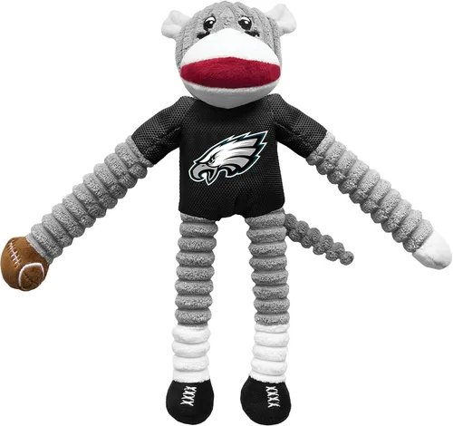 Vista 11 de Littlearth NFL Sock Monkey Pet Toy, Team Color, One
