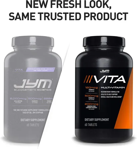 Vista 6 de JYM Supplement Science VITA JYM Multivitamínico deportivo diseñado para atletas, 60 tabletas
