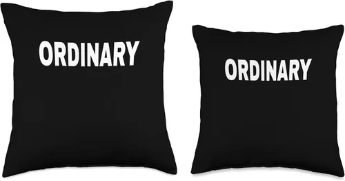 Vista 3 de ORDINARY Mood Emotion Bold White Text Apparel Almohada de 16 x 16 pulgadas, multicolor