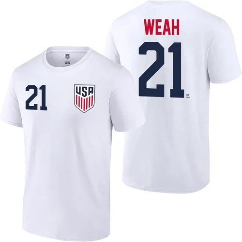 Vista 14 de Icon Sports Offical Licensed U.S. Soccer Federation USMNT Player Name and Number T-Shirt Gio Reyna Armada Escudo