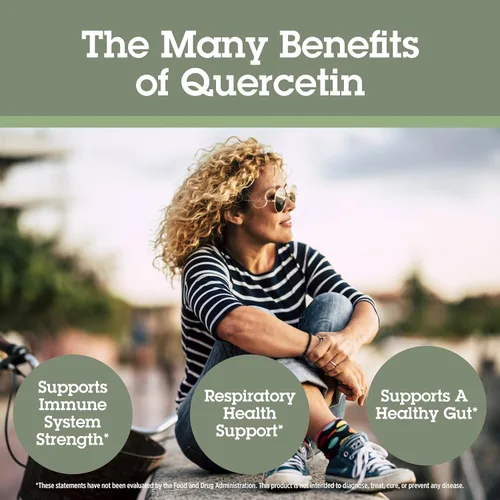 Vista 5 de Quantum Health Quercetin+ 500mg Potente suplemento de apoyo inmunológico con zinc 11 mg y vitamina C 100 mg – Complejo de refuerzo de inmunidad