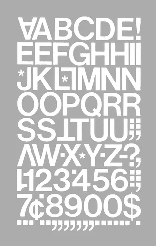 Vista 2 de Chartpak Letras/números de vinilo estilo helvetica