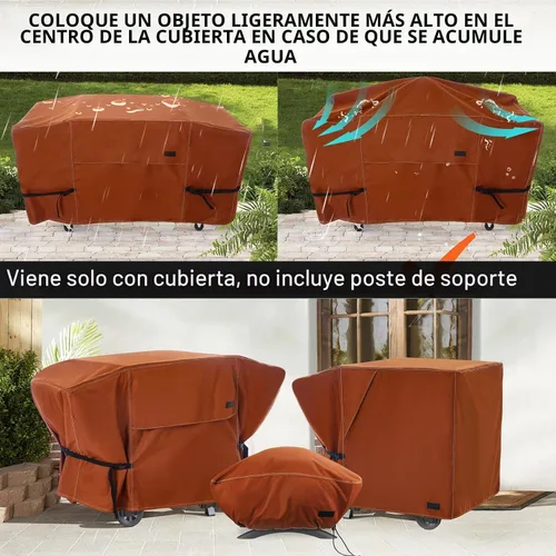 Vista 6 de NettyPro Cubierta para Plancha Blackstone de 28 pulgadas Impermeable Resistente 2 Quemadores Plancha Plana Cubierta para Parrilla de Gas de 28