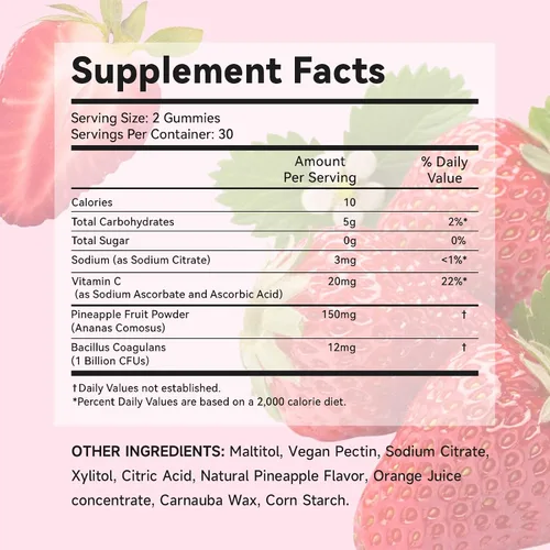 Vista 2 de Gomitas de equilibrio femenino para mujer, gomitas premium de equilibrio femenino que apoyan el equilibrio del pH y la salud vaginal, veganas, sin