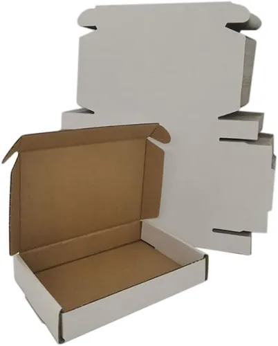 Vista 12 de Paquete de 25 cajas de envío pequeñas de 4 x 4 x 1 pulgadas, sobres de cartón corrugado negro para negocios de embalaje por correo (BK441-25)
