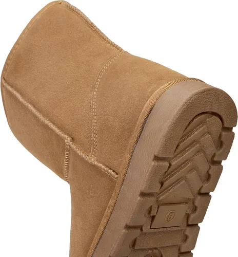 Vista 4 de Jousen Men's Winter Boots Suede Snow Boot Leather Mid-calf Shoes Fur Lining