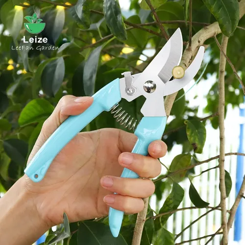 Vista 4 de Leize - Juego de tijeras para flores, paquete de 2 unidades, tijeras florales de acero inoxidable premium y engrosadas, podadora fuerte para flores