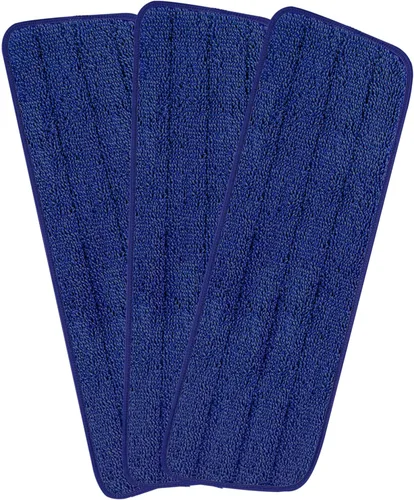 Vista 12 de Paquete de 6 almohadillas reutilizables de 16.5 pulgadas, cabezales de repuesto de trapeador de microfibra para mopas húmedas y secas, compatibles