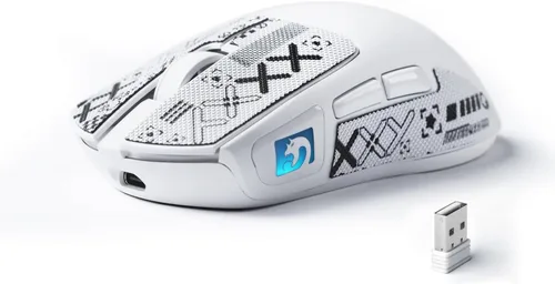 Vista 11 de ATTACK SHARK × MAMBASNAKE M4 Mouse inalámbrico para juegos, 24000 DPI ajustable PAW3311 Sensor óptico, botones programados, 1.83 oz Ratones Negro