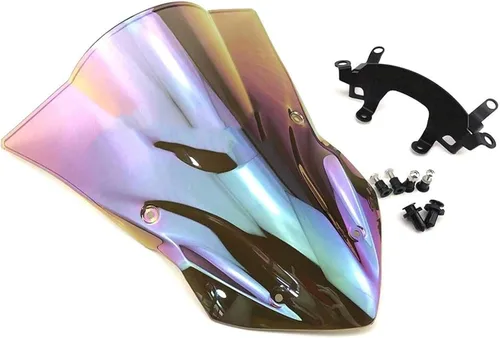 Vista 4 de GLoyer Motorcycle Windshield WindScreen Windshield Compatible with Kawasaki Z900 Z 900 2017 2018 2019 Motorcycle Wind Deflector (Color : Black)