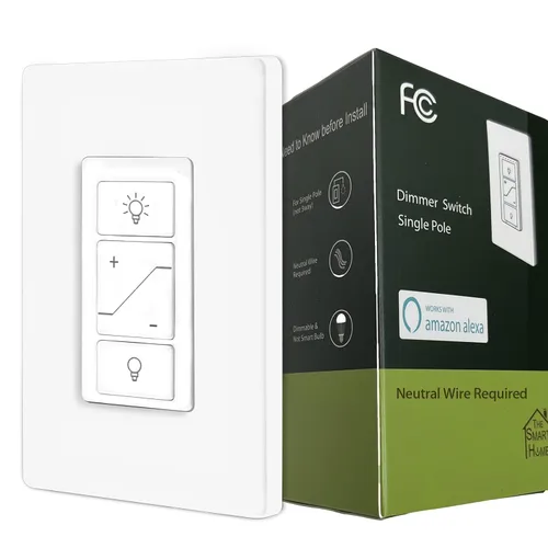 Vista 8 de Interruptor de atenuación remoto inteligente, compatible con Alexa: simplemente conecta al Amazon Echo en un solo paso. Paquete de 2