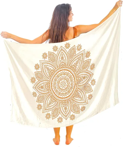 Vista 12 de Boho Chic Pareo - Pareo Mandala - Cubre Traje de Baño Bikini - Vestido de Playa - Envoltura