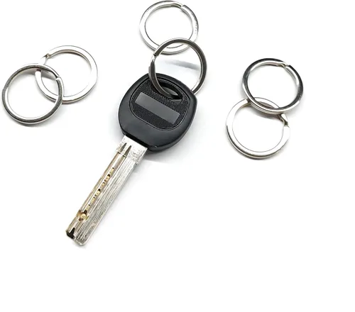 Vista 4 de Llaveros planos 50 piezas 1 pulgada llaveros planos anillos de metal anillos divididos anillo O plano para el hogar coche oficina llaves accesorio