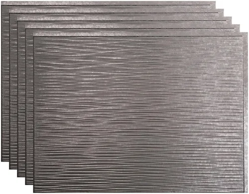 Vista 17 de FASÄDE Ripple - Panel decorativo de vinilo decorativo para salpicaduras de 18 x 24 pulgadas en plata argente (paquete de 5)