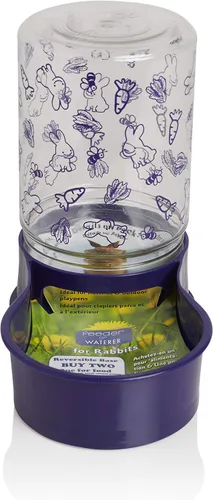 Vista 3 de Lixit Bebedero reversible para conejos y otros animales pequeños (paquete de 1), morado