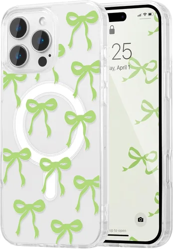 Vista 14 de UEEBAI - Funda magnética para iPhone 11, diseño de lazo, compatible con MagSafe, funda transparente delgada inalámbrica, antiamarilleo, a prueba