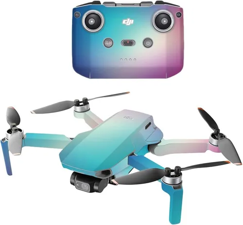 Vista 22 de MightySkins - Compatible con DJI Mini 2 Dron portátil - Aqua Swirl Funda protectora de vinilo duradera y única Fácil de aplicar, quitar