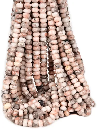 Vista 35 de CAI YI MING, cuentas 2x4mm naturales en forma de rondelle – Espaciadores de gemas sueltas para hacer joyas DIY (Amazonita)