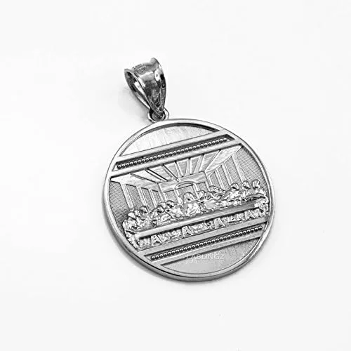 Vista 2 de LA BLINGZ Colgante de plata de ley para la última cena, M, Plata