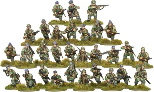 Vista 2 de Warlord Games Paracaidistas aerotransportados alemanes Fallschirmjager - Miniaturas de plástico a escala de 1.102 in para Bolt Action Miniaturas