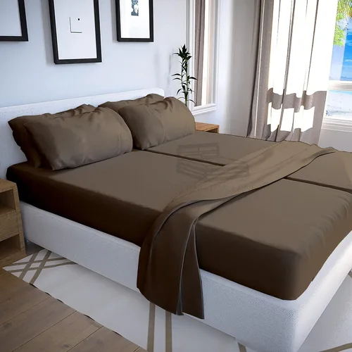 Vista 34 de Cottington Lane Juego de sábanas de 4 piezas tamaño individual, ropa de cama de microfibra ultra suave con bolsillo profundo de 16 pulgadas