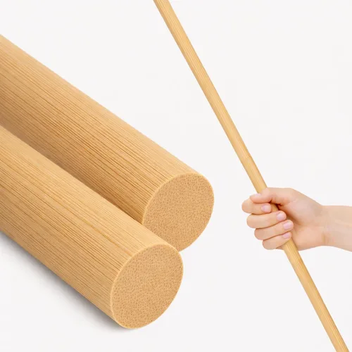 Vista 17 de 10 varillas de bambú de 1/2 pulgadas x 48 pulgadas de largo, clavijas redondas de madera para manualidades, proyectos escolares, palos de madera
