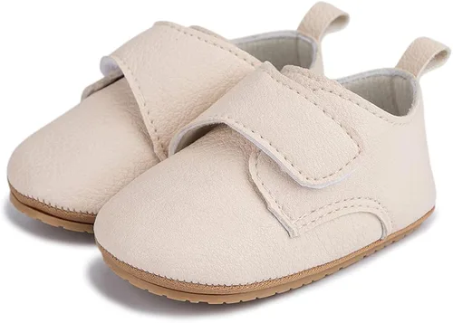 Vista 4 de HsdsBebe Zapatos Oxford de piel sintética con suela de goma suave, antideslizantes, para niños y niñas, para caminar, mocasines