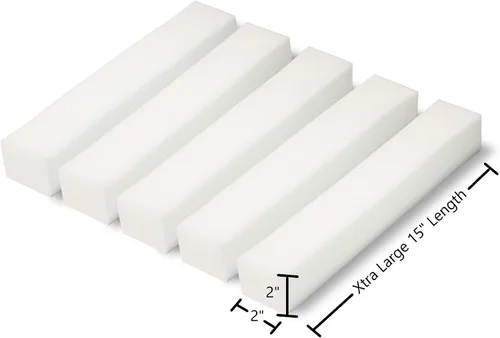 Vista 4 de Funda para sofá fabricada en Estados Unidos, paquete de 5 unidades, XL de 15 x 2 pulgadas para sofás y sillas (blanco)