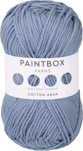 Vista 58 de Paintbox Yarns 100% algodón Aran, 50 g (1.76 oz), 85 m (93 yardas) - Lana blanca en cartón para crochet, tejer - Suave, ligera para suéter, ropa