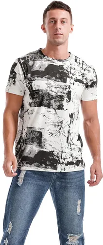 Vista 4 de KLIEGOU Camisetas Hipster Hiphop para hombre - Camisetas con estampado de moda