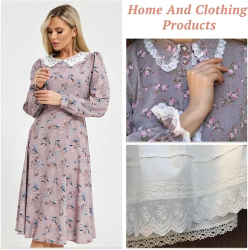 Vista 5 de Giantree Cinta de encaje blanco de 25 yardas, cinta de encaje de 1.2 pulgadas de ancho, cinta de tela floral vintage para envolver regalos, diario