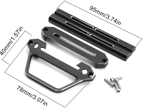 Vista 4 de kingsea Marco protector de transmisor de metal, accesorios de receptor de transmisor de automóvil a control remoto, piezas de actualización Negro