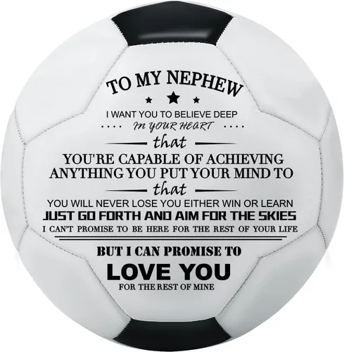 Vista 10 de KWOOD Balón de Fútbol Clásico Personalizado, Balón de Fútbol Grabado con Bomba Premium para Entrenamiento y Recreación, Disponible