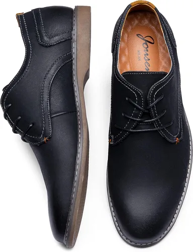 Vista 4 de Jousen Zapatos de vestir casuales para hombre, zapatos de vestir clásicos de gamuza para hombre