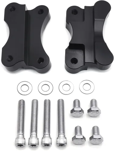 Vista 5 de H2702- Soporte de montaje para adaptador de guardabarros a horquilla negro compatible con Harley FLST 86-14 con rueda de 21 pulgadas