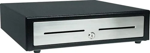 Vista 2 de Star Micronics CD4-1616 Cajón de Efectivo Serie Choice de 5 Billetes / 5 Monedas con 2 Ranuras para Medios y Cable Incluido (16" x 16") - Negro