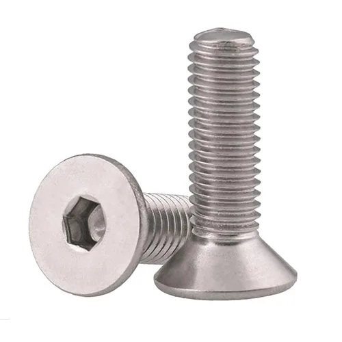 Vista 9 de Tornillos de cabeza plana M8 x 1.575 in, pernos avellanados, acero inoxidable 304, acabado brillante, DIN 7991, unidad de enchufe Allen, 10
