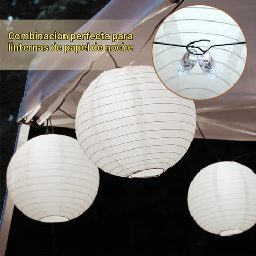 Vista 7 de Novelty Place 30 mini luces LED blancas de fiesta para linterna de papel, globos, bodas y decoraciones de festivales, larga duración, impermeable