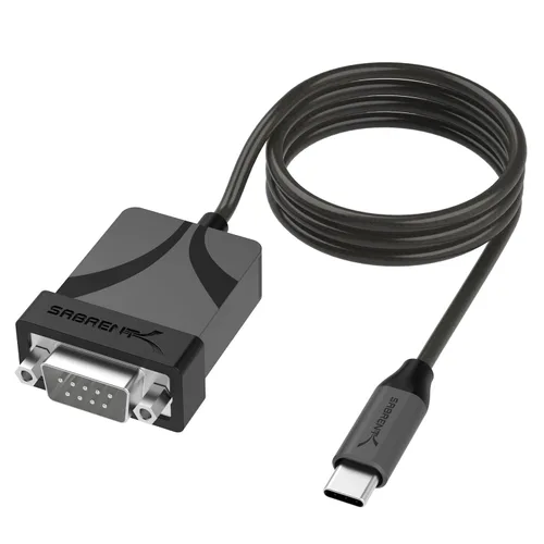 Vista 11 de SABRENT Cable convertidor USB 2.0 a serie (9 pines) DB 9 RS 232, chipset Prolific, HEXNUTS