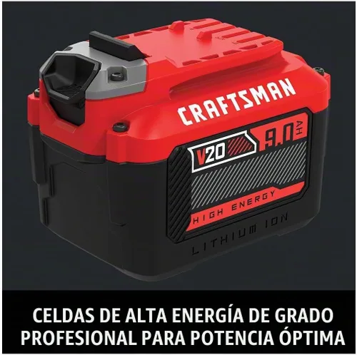Vista 5 de Bateria de iones de litio CRAFTSMAN V20 para herramientas eléctricas, 9 Ah, indicador de carga LED (CMCB209)