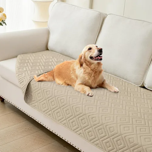 Vista 100 de hyha Manta impermeable para perros, funda suave para cama de perro, mantas para mascotas, funda impermeable para sofá y sillón para perros lavable
