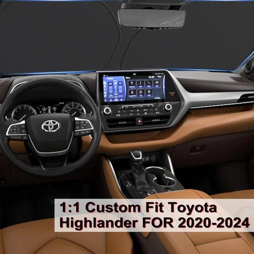 Vista 2 de Parasol para parabrisas de automóvil, personalizado para Toyo-ta Highlander 2020-2024 [4 capas de nanorevestimiento] con bolsa de almacenamiento