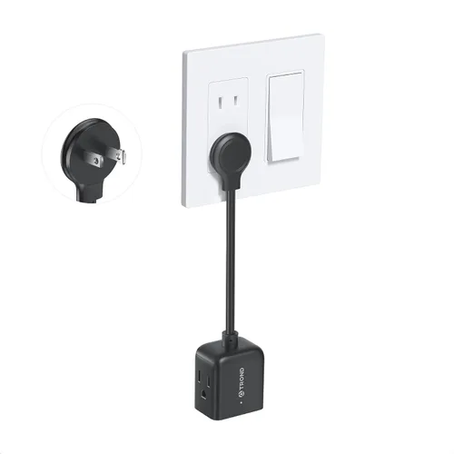 Vista 11 de TROND Adaptador de salida de 2 clavijas a 3 clavijas, extensor de salida de pared de múltiples enchufes, divisor de enchufe de 3 vías, expansor