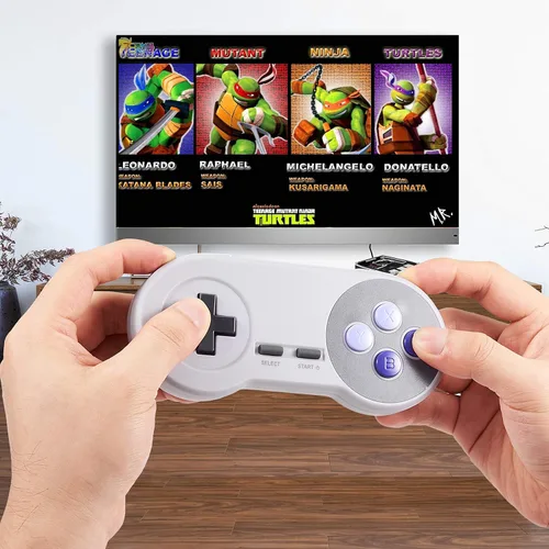 Vista 6 de SAFFUN 2 Pack 2.4 GHz Wireless USB Controller Compatible with SNES Games, Retro SNES PC Controller for Windows PC iOS MAC Linux Raspberry Pi