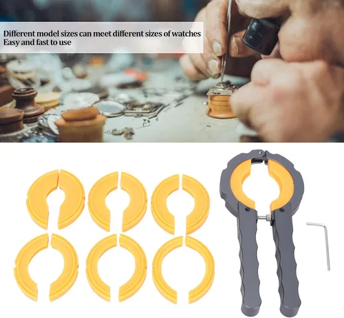 Vista 3 de Kit de abridor de anillo de bisel de reloj, kit de herramientas de reparación de relojes profesional con caja de almacenamiento de plástico