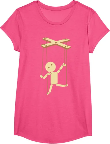 Vista 19 de Puppeteering - Camiseta de marionetas Ventrílocuo de tiriteros, Negro, S