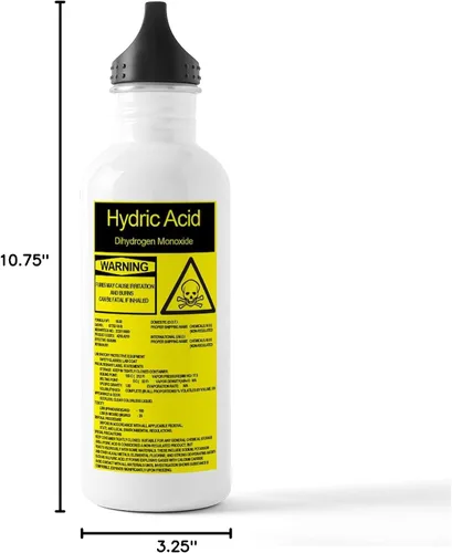 Vista 6 de CafePress Botella de agua de acero inoxidable con ácido hídrico, 1 botella de agua de acero inoxidable de 1.0L (34 oz)