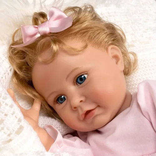 Vista 9 de Paradise Galleries Muñeca realista Reborn Baby Karen Scott Sculptor Designer Collection Muñeca de 20 pulgadas con vestido rosa con volantes, regalo